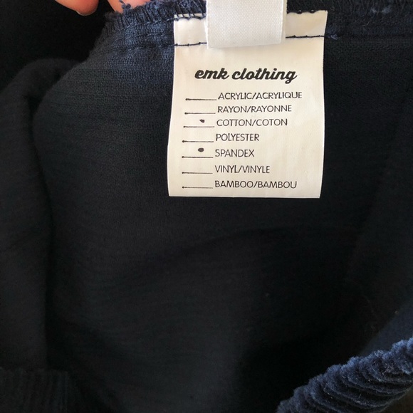 EMK navy velvet jumper - Picture 5 of 7